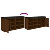 vidaXL Banc &agrave; chaussures ch&ecirc;ne marron 102x32x50 cm bois d'ing&eacute;nierie