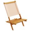 vidaXL Chaises de jardin pliantes lot de 8 beige tissu et bois massif