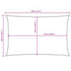 vidaXL Voile de parasol tissu oxford rectangulaire 6x8 m beige