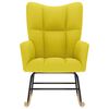 vidaXL Chaise &agrave; bascule jaune clair tissu