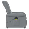 vidaXL Fauteuil de massage inclinable Gris clair Tissu