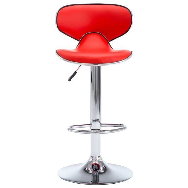 vidaXL Tabourets de bar 2 pcs rouge similicuir