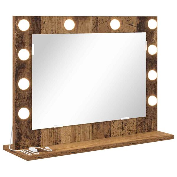 vidaXL Miroir de vanit&eacute; Rectangulaire Bois ancien 60 x 45 x 18 cm