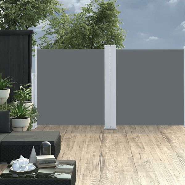 vidaXL Auvent latéral rétractable Anthracite 100 x 600 cm