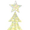 vidaXL Sapin de No&euml;l avec 240 LED Blanc chaud 181 cm PET