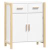 vidaXL Buffet Blanc 62x38x75 cm Bois d'ingénierie