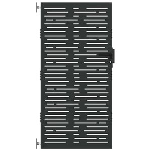 vidaXL Porte de Jardin 85 x 175 cm Noir Verrouillable