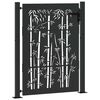 vidaXL Porte de Jardin Noir 85 x 130 cm Acier enduit de poudre