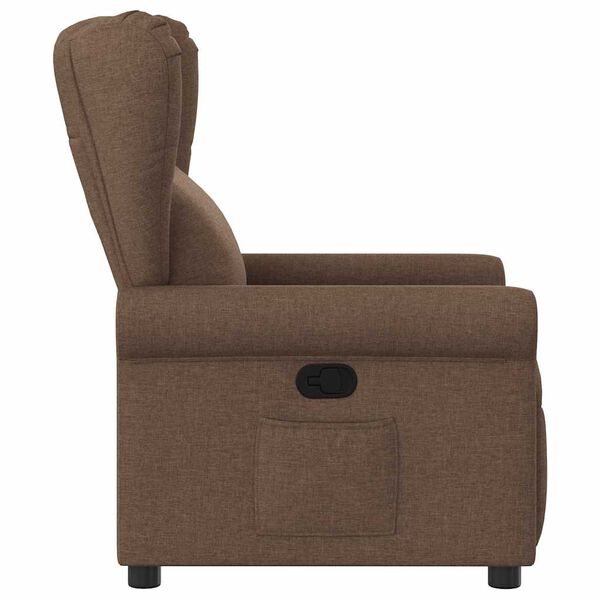 vidaXL Fauteuil inclinable Marron Tissu