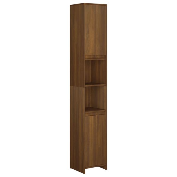 vidaXL Armoire de bain Ch&ecirc;ne marron 30x30x183,5 cm Bois d'ing&eacute;nierie