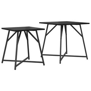 vidaXL Ensemble de tables d'appoint 2 pcs Ch&ecirc;ne noir