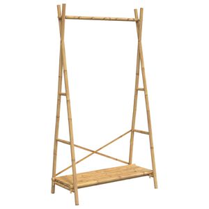 vidaXL Porte-v&ecirc;tement avec &eacute;tag&egrave;re 102x50x190 cm bambou