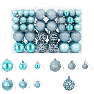 vidaXL Boules de No&euml;l 100 pcs turquoise 3 / 4 / 6 cm