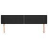 vidaXL Tête de lit avec oreilles Noir 203x16x78/88 cm Similicuir