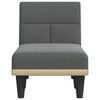 vidaXL Chaise longue gris foncé tissu