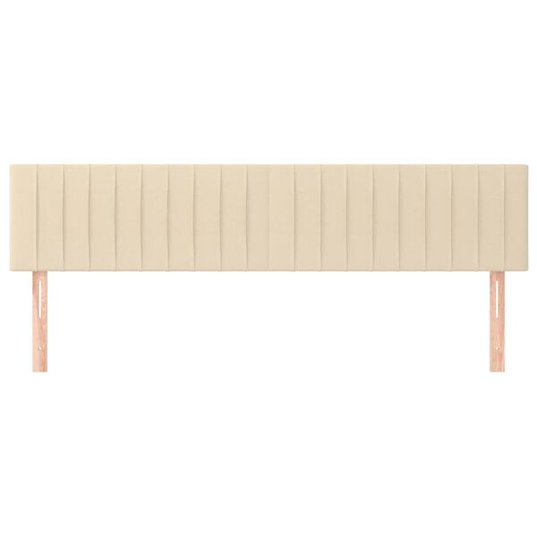 vidaXL T&ecirc;tes de lit Cr&egrave;me 160x5x78/88 cm Tissu