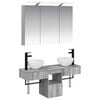vidaXL Ensemble d'armoire de salle de bain 4 pcs Sonoma gris