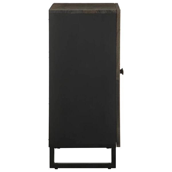 vidaXL Buffet noir 60x33x75 cm bois massif de manguier