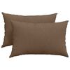 vidaXL Coussins de canapé 2 pcs Marron 60 x 40 cm tissu