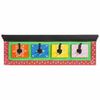 vidaXL Porte-manteau Noir 80 x 25 x 2 cm Bois de mangue massif