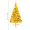 vidaXL Arbre de No&euml;l artificiel pr&eacute;-&eacute;clair&eacute; et boules dor&eacute; 180 cm PET