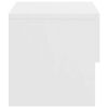 vidaXL Tables de chevet murales 2 pcs Blanc brillant