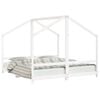 vidaXL Cadre de lit d'enfant blanc 2x(90x190) cm bois de pin massif