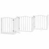 vidaXL Barrière pour chien porte pliable 9panneaux blanc bois peuplier