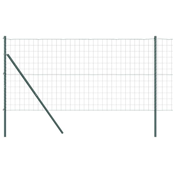 vidaXL Cl&ocirc;ture avec poteau Vert 1,2 x 25 m Acier et PVC