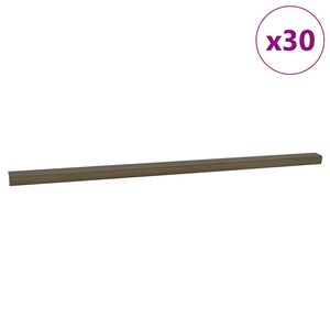 vidaXL Nez de marche 30 pc Marron 67 x 3 x 2 cm Aluminium