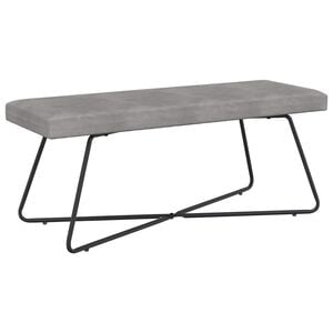 vidaXL banc Gris clair 110 x 40 x 45 cm Velours