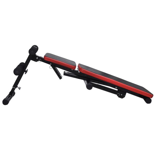 vidaXL Banc d'entra&icirc;nement r&eacute;glable avec jeu d'halt&egrave;res 30,5 kg