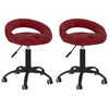 vidaXL Chaises &agrave; manger pivotantes lot de 2 rouge bordeaux velours