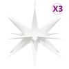 vidaXL Lumi&egrave;res de No&euml;l avec LED 3 pcs pliable blanc 57 cm