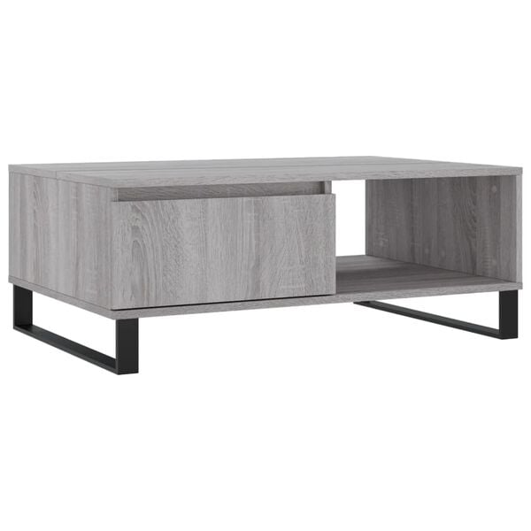 vidaXL Table basse sonoma gris 90x60x35 cm bois d'ing&eacute;nierie