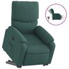 vidaXL Fauteuil inclinable &eacute;lectrique vert fonc&eacute; tissu