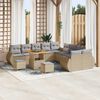 vidaXL Ensemble de canap&eacute; de jardin 13 pcs beige et gris clair
