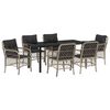 vidaXL Ensemble de salle &agrave; manger pour jardin 7 pcs Gris clair