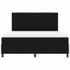 vidaXL Lit &agrave; ressorts avec matelas Noir 180 x 200 cm tissu