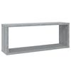 vidaXL Étagères murales cube 2 pcs Sonoma gris 60x15x23 cm Bois