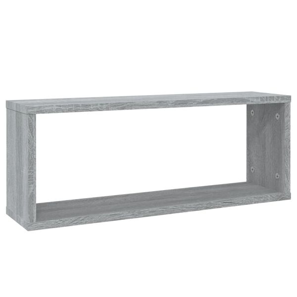 vidaXL Étagères murales cube 2 pcs Sonoma gris 60x15x23 cm Bois