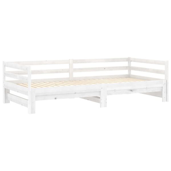 vidaXL Lit coulissant sans matelas 2x(90x200) cm blanc