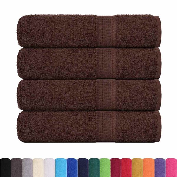 vidaXL Serviettes de bain FROGN 4 pcs marron 100x150 cm 360 g/m²