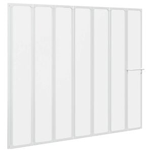 vidaXL Pare baignoire &agrave; 7 volets avec porte-serviettes 140 x 168 cm