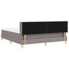 vidaXL Lit &agrave; Ressorts avec matelas Taupe 180 x 200 cm tissu