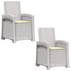vidaXL Chaise de jardin inclinable imitant le rotin 2 pcs