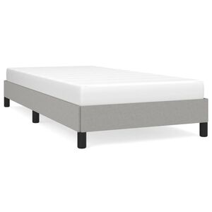 vidaXL Cadre de lit sans matelas gris clair 90x200 cm tissu