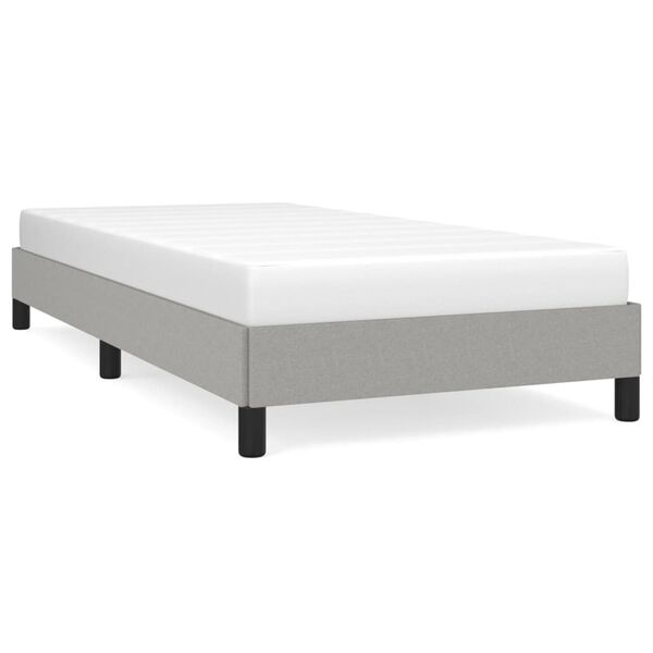vidaXL Cadre de lit sans matelas gris clair 90x200 cm tissu