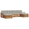 vidaXL Ensembles de canap&eacute;s avec coussin 6 pcs Gris Naturel et Clair
