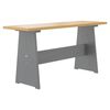vidaXL Table &agrave; manger et banc REINE marron miel gris bois pin solide